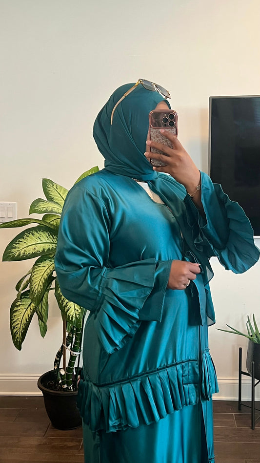 Malia “Dark Teal” Abaya