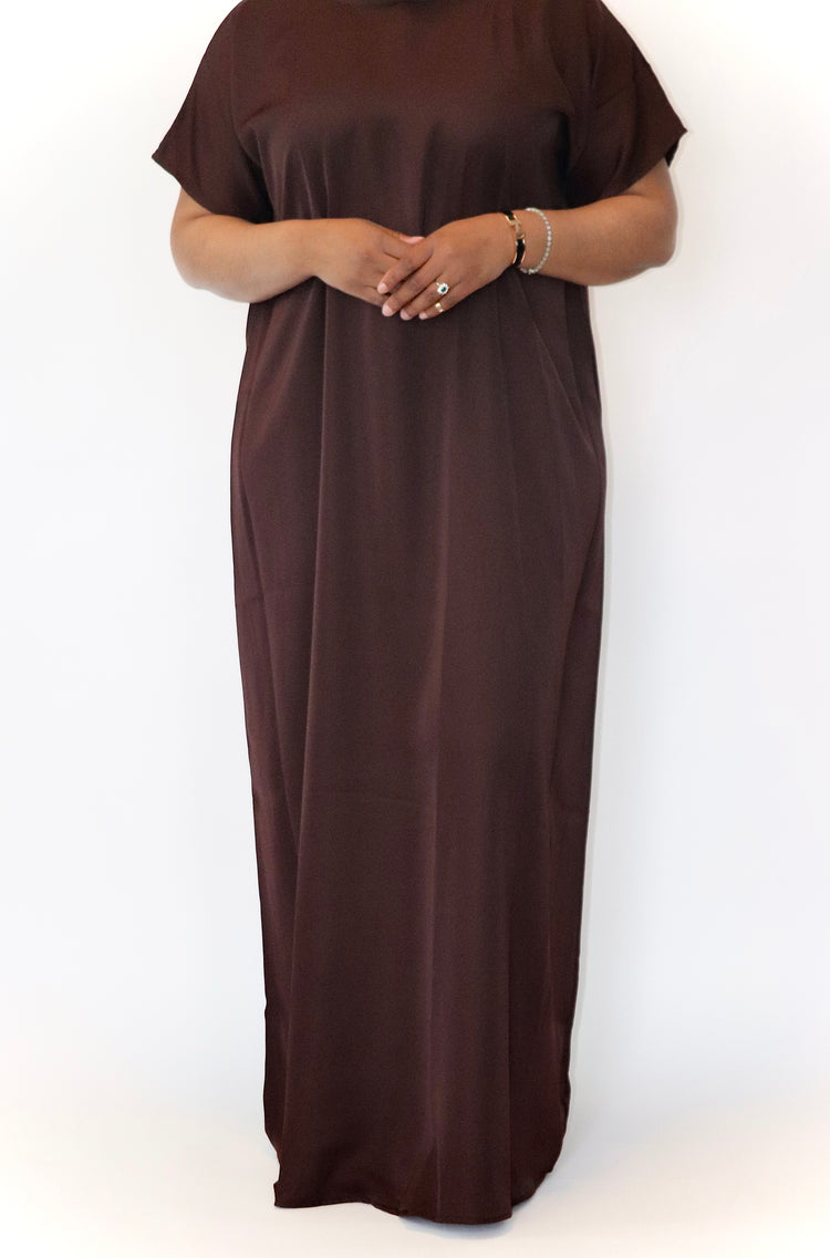 Essential Slip Dress (Brown)