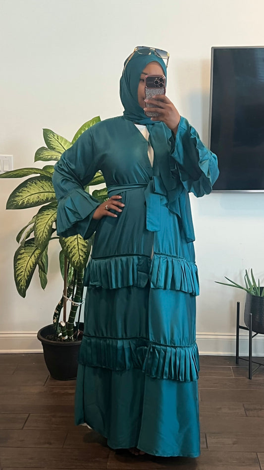 Malia “Dark Teal” Abaya