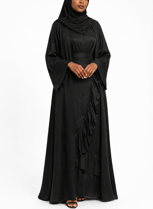 Salwa “Black” Abaya Set