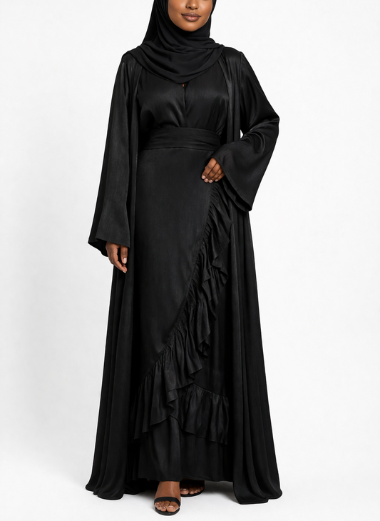 Salwa “Black” Abaya Set