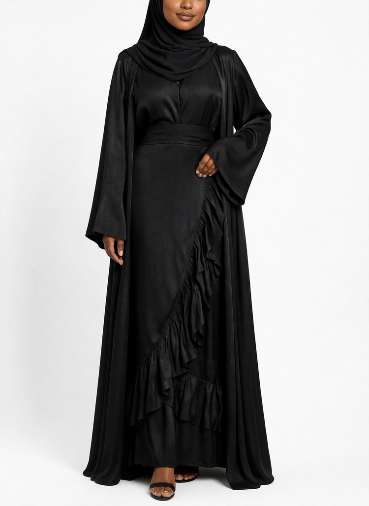 Salwa “Black” Abaya Set