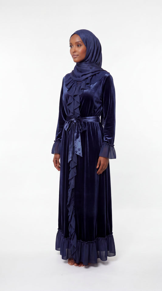 Safia “Velour Navy” Abaya