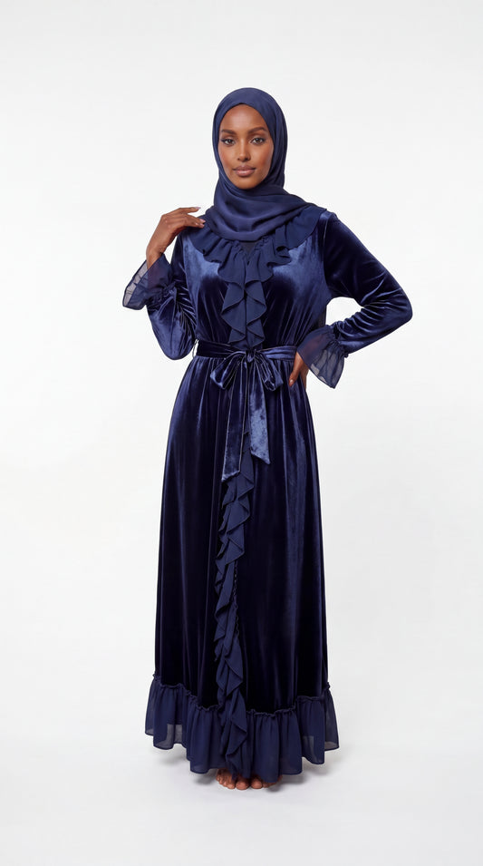 Safia “Velour Navy” Abaya
