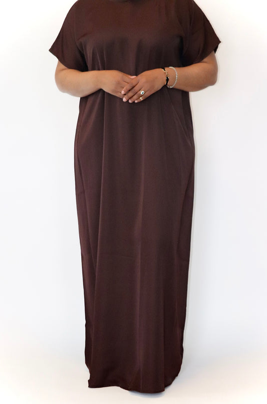 Essential Slip Dress (Brown)